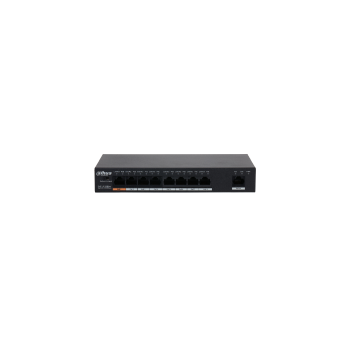 BIZDAHPFS30098ET1GT96-Dahua_PoE_switch_-_PFS3009-8ET1GT-96_1x_10100_HighPoEPoE_PoE_7x_10100PoE_1x_10100_uplink_96W-i286079