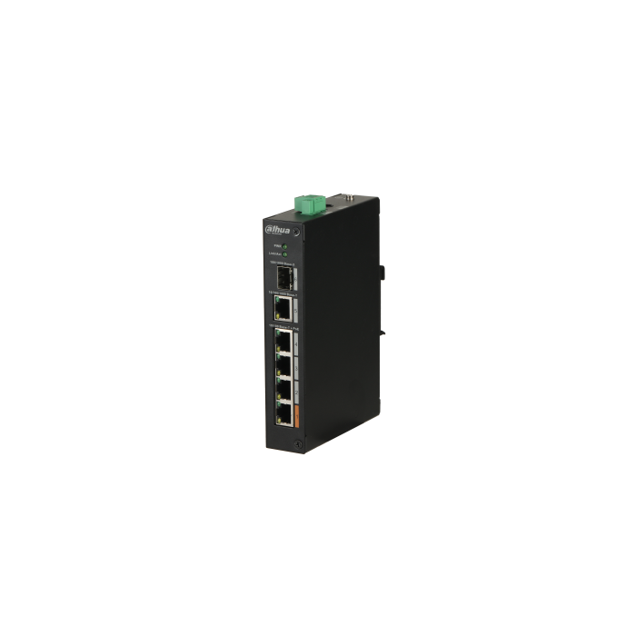 BIZDAHPFS31064ET60-Dahua_PoE_switch_-_PFS3106-4ET-60_4x_100Mbps_PoE_60W_1x_1Gbps_1xSFP_53VDC-i270598